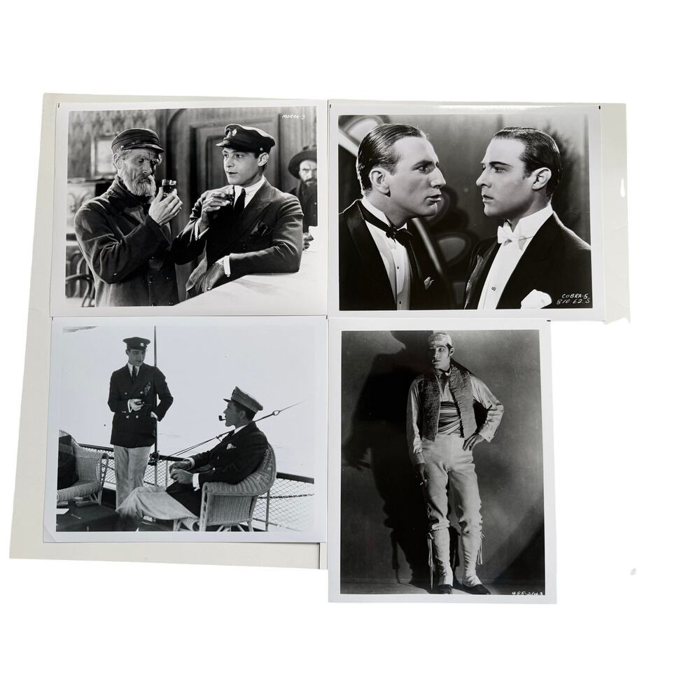 4 8x10 Rudolph Valentino Photos Blood and Sand, Moran of the Lady Letty, Cobra